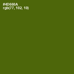 #4D660A - Green Leaf Color Image
