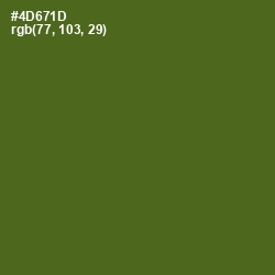 #4D671D - Green Leaf Color Image