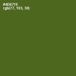 #4D671E - Green Leaf Color Image