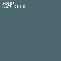 #4D686F - Blue Bayoux Color Image