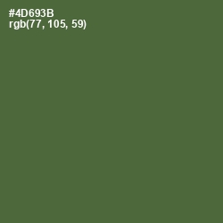 #4D693B - Chalet Green Color Image