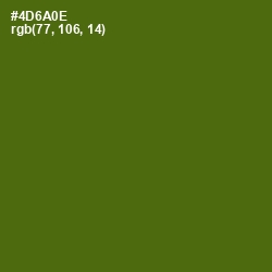 #4D6A0E - Green Leaf Color Image