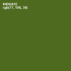 #4D6A1E - Green Leaf Color Image