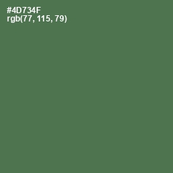 #4D734F - Fern Green Color Image