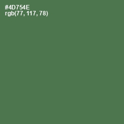 #4D754E - Fern Green Color Image