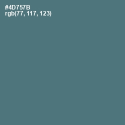 #4D757B - Faded Jade Color Image