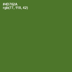 #4D762A - Chalet Green Color Image