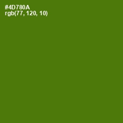 #4D780A - Green Leaf Color Image