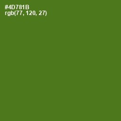#4D781B - Green Leaf Color Image