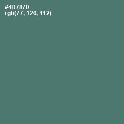 #4D7870 - Faded Jade Color Image