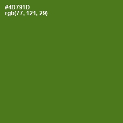 #4D791D - Green Leaf Color Image