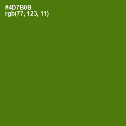 #4D7B0B - Green Leaf Color Image