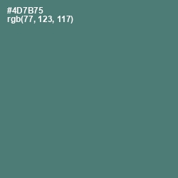 #4D7B75 - Faded Jade Color Image