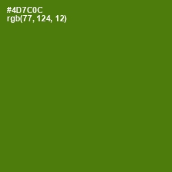 #4D7C0C - Green Leaf Color Image