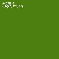 #4D7E10 - Green Leaf Color Image