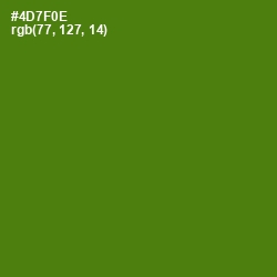 #4D7F0E - Green Leaf Color Image