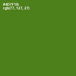 #4D7F1B - Green Leaf Color Image