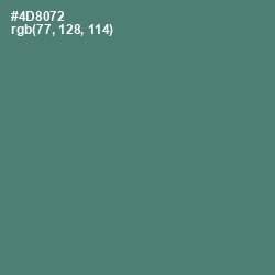 #4D8072 - Viridian Color Image