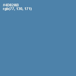 #4D82AB - Steel Blue Color Image