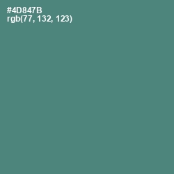 #4D847B - Viridian Color Image