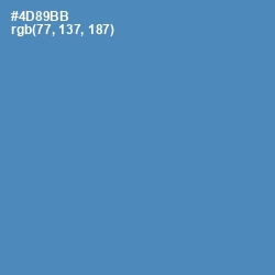 #4D89BB - Steel Blue Color Image