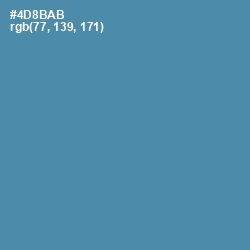 #4D8BAB - Steel Blue Color Image