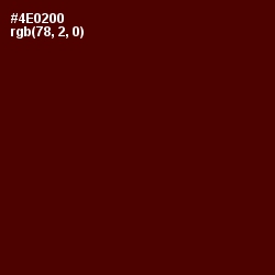 #4E0200 - Mahogany Color Image