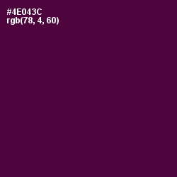 #4E043C - Blackberry Color Image
