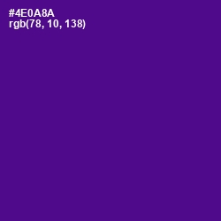 #4E0A8A - Pigment Indigo Color Image