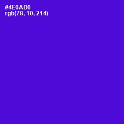 #4E0AD6 - Purple Heart Color Image