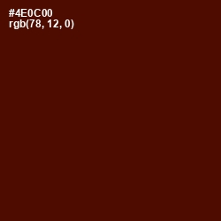 #4E0C00 - Mahogany Color Image