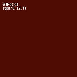 #4E0C01 - Mahogany Color Image