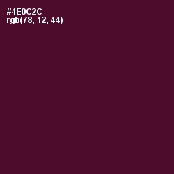 #4E0C2C - Barossa Color Image