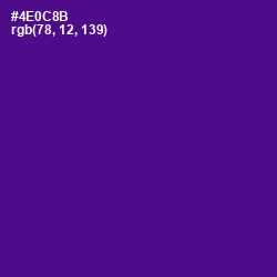 #4E0C8B - Pigment Indigo Color Image