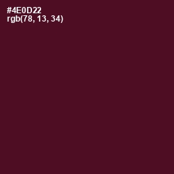 #4E0D22 - Barossa Color Image