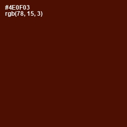 #4E0F03 - Mahogany Color Image