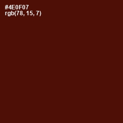 #4E0F07 - Mahogany Color Image