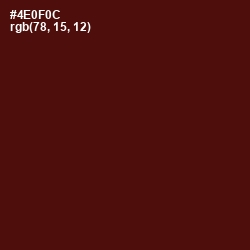 #4E0F0C - Mahogany Color Image