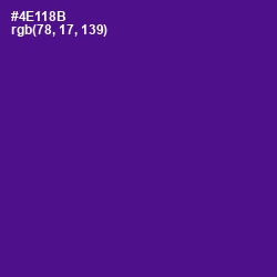 #4E118B - Pigment Indigo Color Image