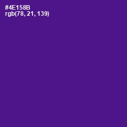 #4E158B - Pigment Indigo Color Image