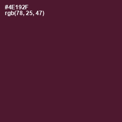 #4E192F - Wine Berry Color Image