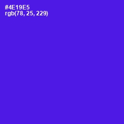 #4E19E5 - Purple Heart Color Image
