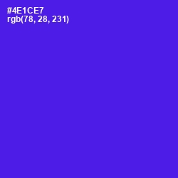 #4E1CE7 - Purple Heart Color Image