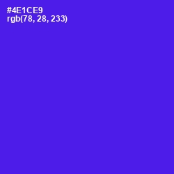 #4E1CE9 - Purple Heart Color Image