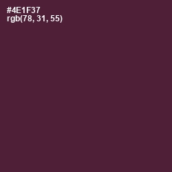 #4E1F37 - Wine Berry Color Image