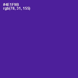 #4E1F9B - Pigment Indigo Color Image