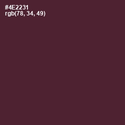 #4E2231 - Livid Brown Color Image