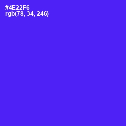 #4E22F6 - Purple Heart Color Image