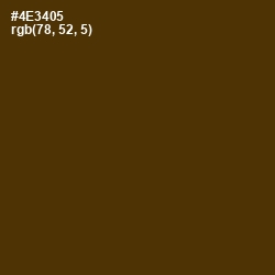 #4E3405 - Deep Bronze Color Image