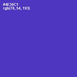 #4E36C1 - Purple Heart Color Image